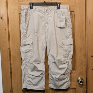 Carhartt Cropped Cargo Pants WB005 STN Ripstop Khaki Utility Workwear Womens 12